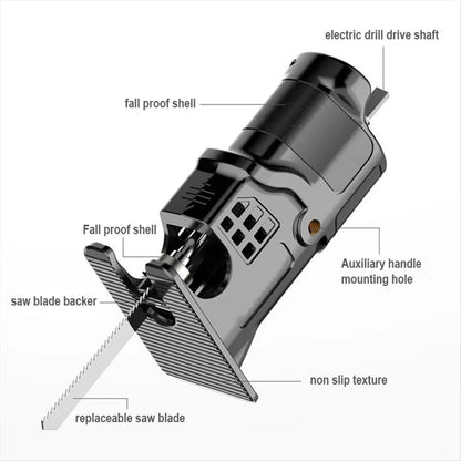 Drill to Jigsaw Adapter – Reciprocating Saw Attachment for Power Drill