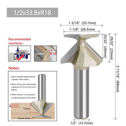 MDF Bending Router Bit – Precision Radius Cutting Tool (R18 / R30 / R50)
