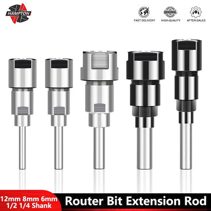 Router bit extension collet holder