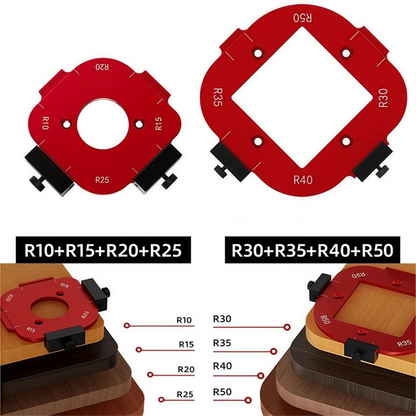 Corner Radius Jig Set For Woodworking (R10–R50)