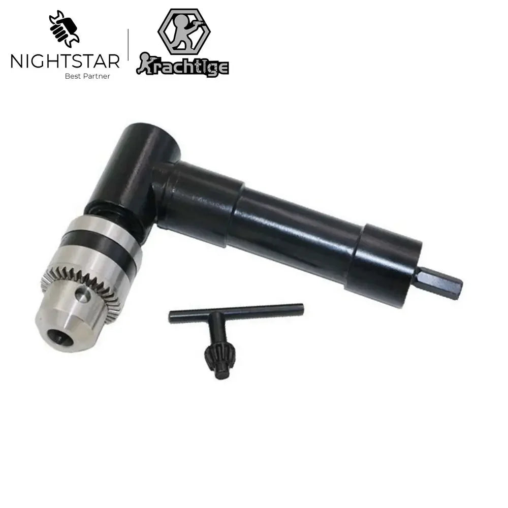 Right Angle Drill Attachment with Keyed Chuck – 1–10mm Capacity (90°)
