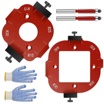 Corner Radius Jig Set For Woodworking (R10–R50)
