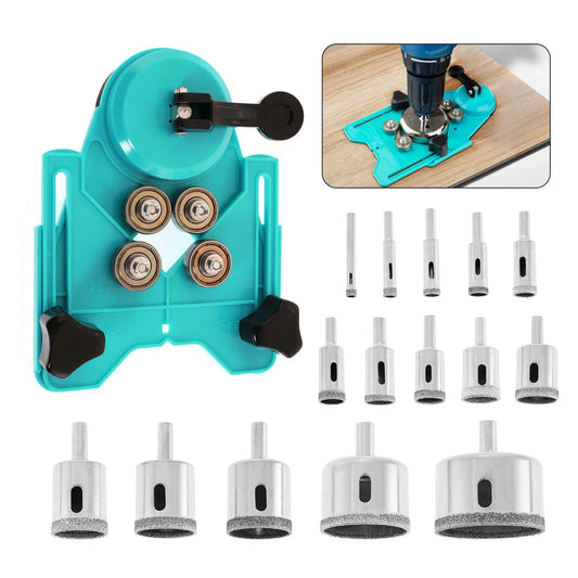 Diamond Hole Saw Drill Bit Set With Guide (6–50mm)