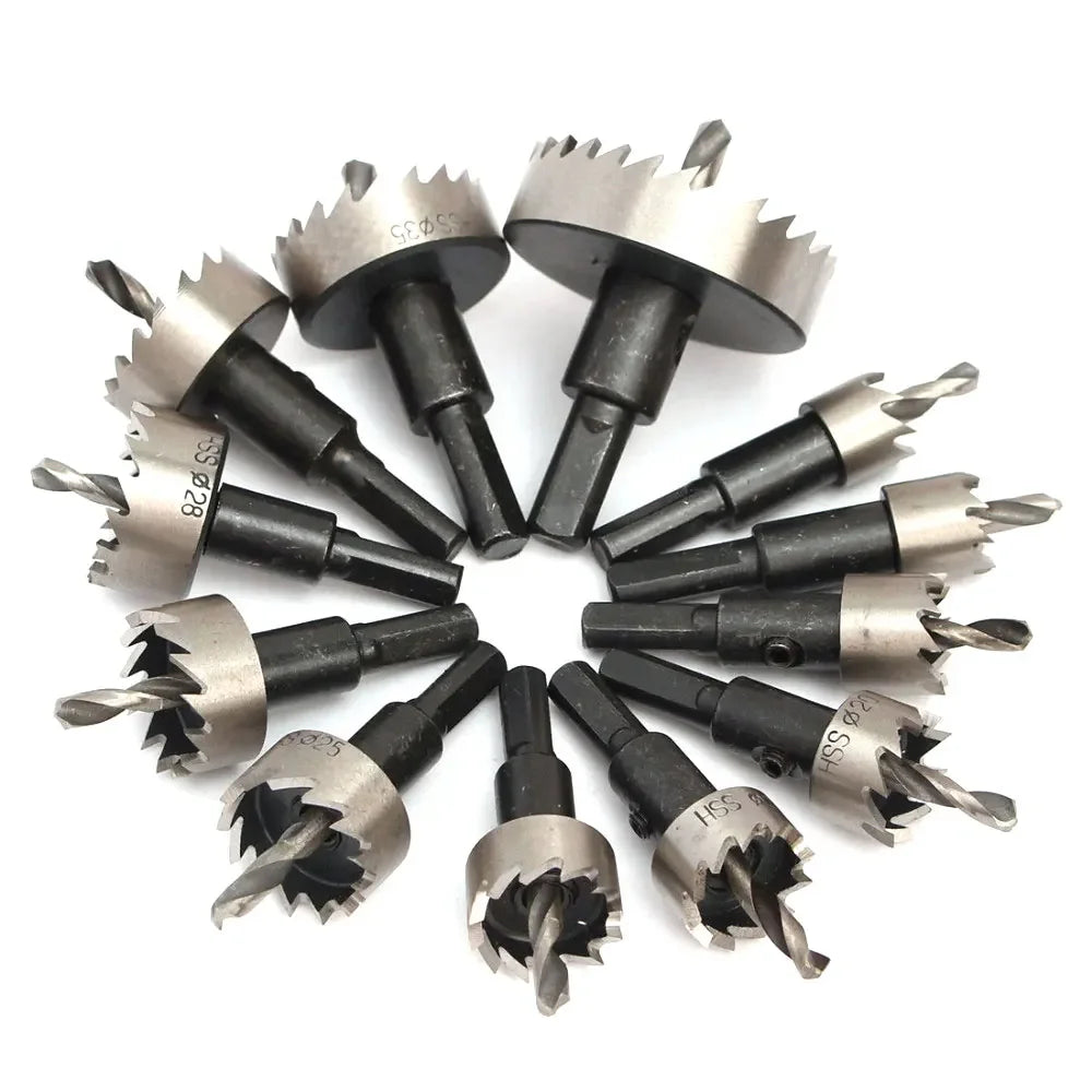 HSS Hole Saw Drill Bit Set 16–53mm