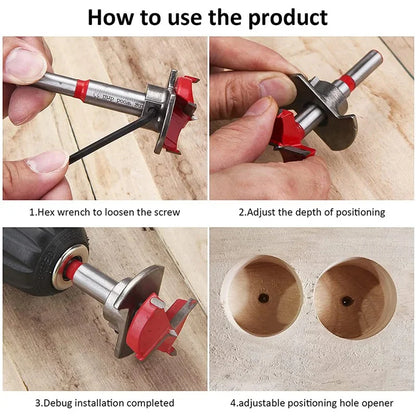 Hinge Hole Saw Drill Bit Set 15–35mm