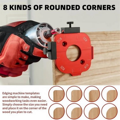 Corner Radius Jig Set For Woodworking (R10–R50)