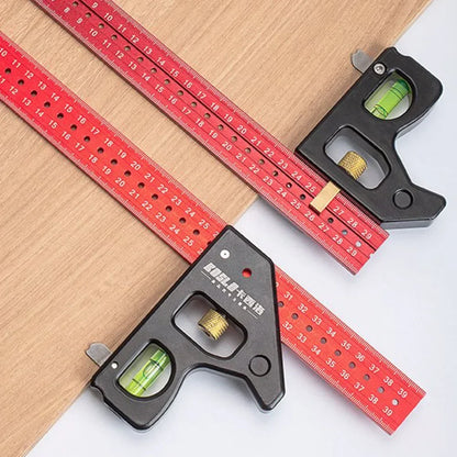 COMBINATION ANGLE SQUARE RULER FOR WOODWORKING