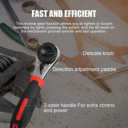 Universal Adjustable Ratcheting Wrench – 6–22 mm (1/4–7/8)