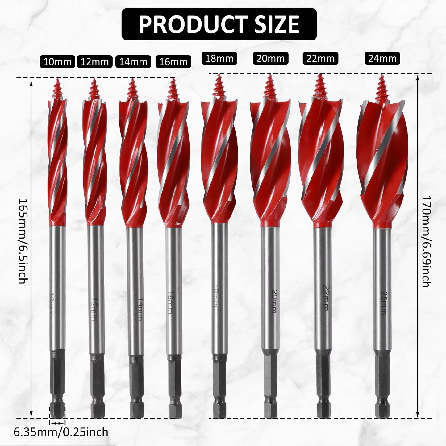 Wood Auger Drill Bit Set