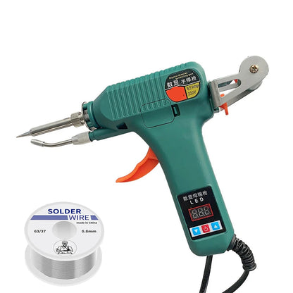 120W Auto Feed Soldering Iron – Digital Temperature Control, PTC Heating