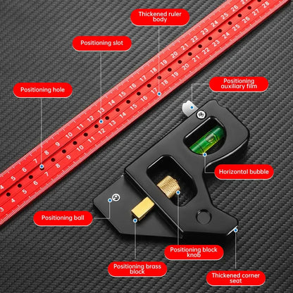 COMBINATION ANGLE SQUARE RULER FOR WOODWORKING
