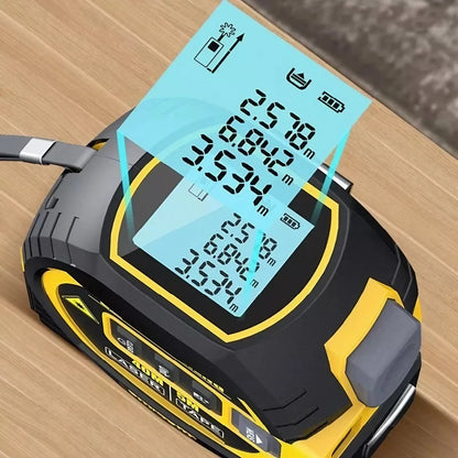 3-in-1 Laser Tape Measure – Digital Distance Meter with Steel Tape (40m/60m)