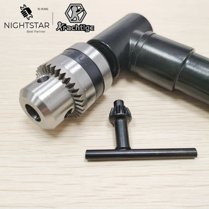 Right Angle Drill Attachment with Keyed Chuck – 1–10mm Capacity (90°)