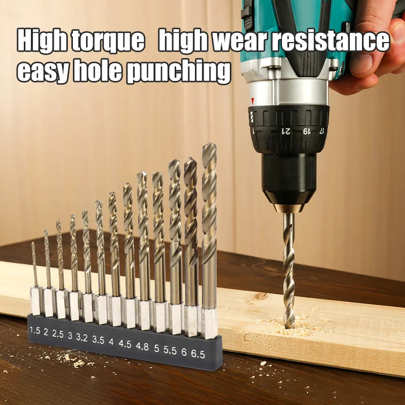 Cobalt twist drill bit set (M35)