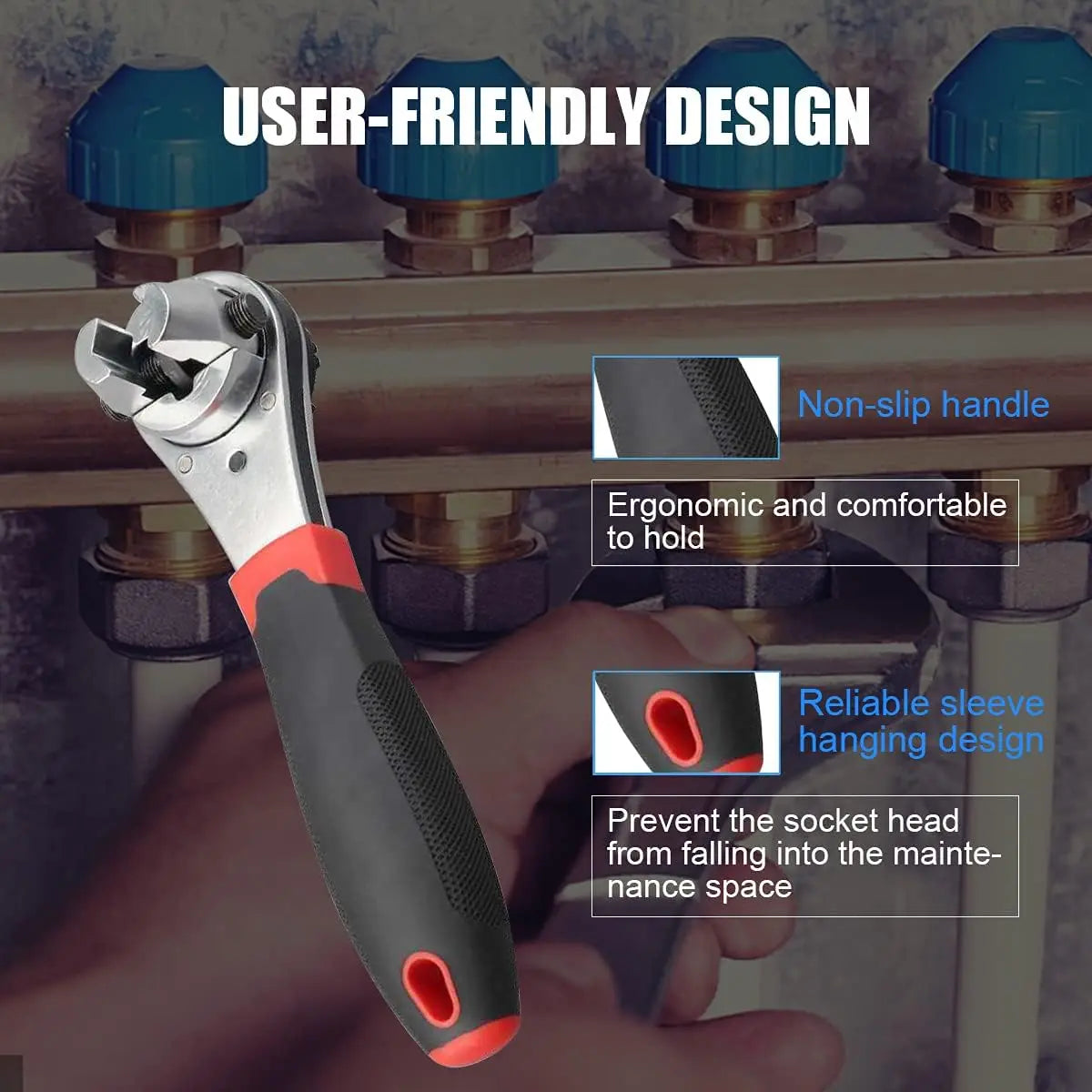 Universal Adjustable Ratcheting Wrench – 6–22 mm (1/4–7/8)